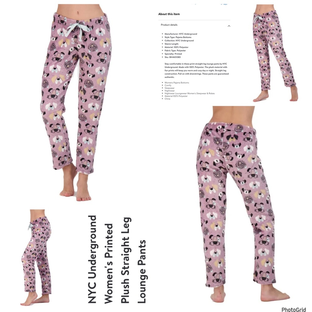 NYC underground 2X plus size plush pajama pants NWT
